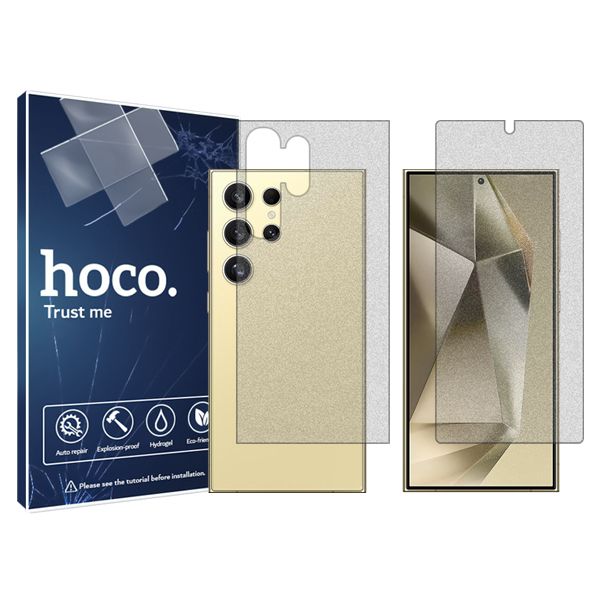محافظ صفحه نمایش مات هوکو مدل HyMTT مناسب برای گوشی موبایل سامسونگ Galaxy S 24 Ultra به همراه محافظ پشت گوشی
