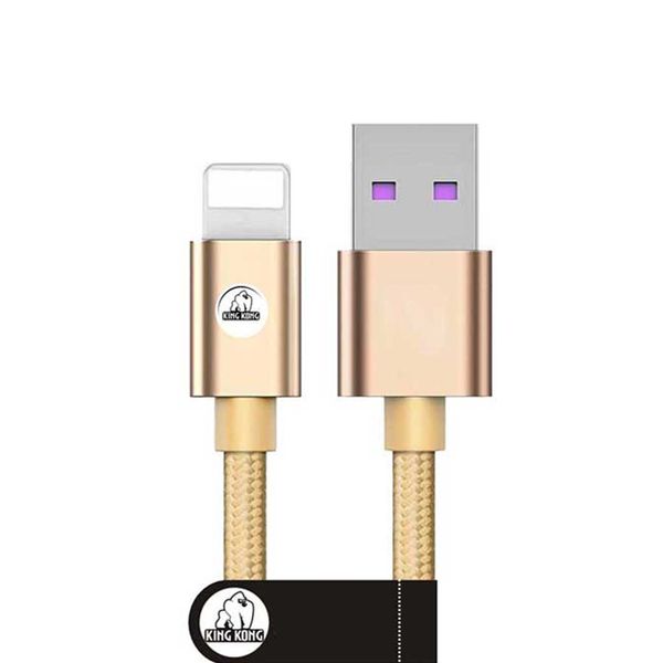 کابل تبدیل USB به لایتنینگ کینگ کونگ مدل SUPER-GRN11 طول 0.3 متر