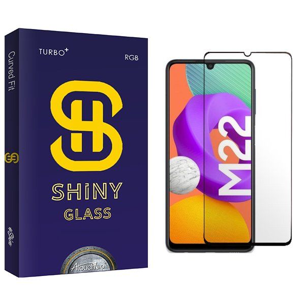 محافظ صفحه نمایش شیشه ای آتوچبو مدل Shiny Full مناسب برای گوشی موبایل سامسونگ Galaxy M22